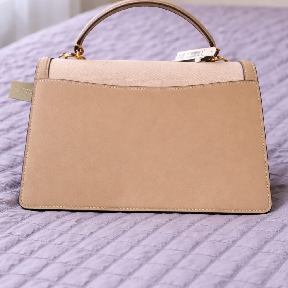 Coach Beige Signature Canvas & Leather Top Handle Crossbody Satchel - Picture 5 of 5